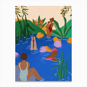 'People In The Water' Canvas Print