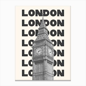 London Big Ben Black & White Canvas Print