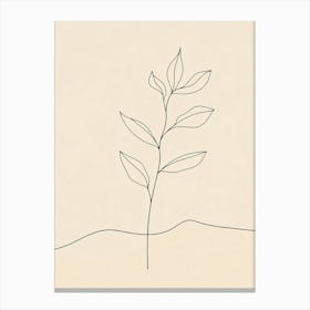 Single Line Drawing 4 Canvas Print