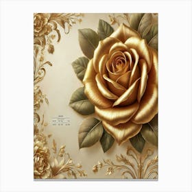 Gold Rose 1 Canvas Print