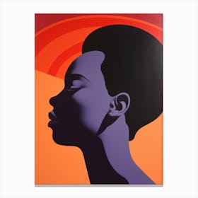 Silhouette Of A Woman 10 Canvas Print