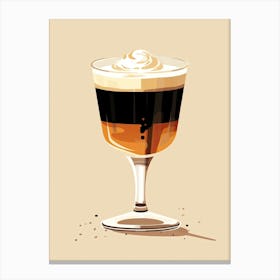 Mid Century Modern Irish Coffee Floral Infusion Cocktail 2 Canvas Print