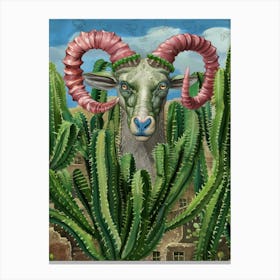 Cactus Goat Canvas Print