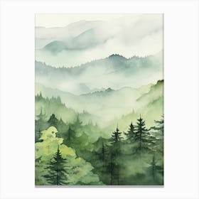 Green Forest Nature Scenery 2 Canvas Print