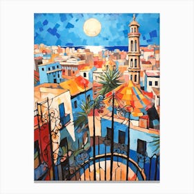 Barcelona Spain 2 Fauvist Painting Canvas Print