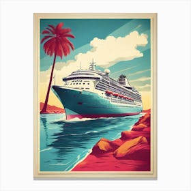 Default Duotone Basic Pop Art Vintage Style Travel Poster Of A 1 Canvas Print