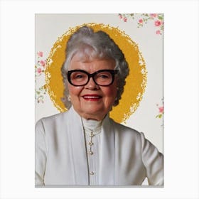 June Squibb Retro Collage Movies Canvas Print