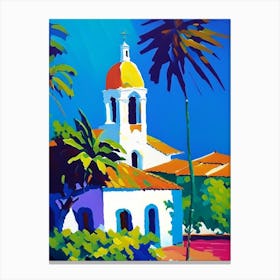 Cayo Santa Maria Cuba Colourful Painting Tropical Destination Canvas Print