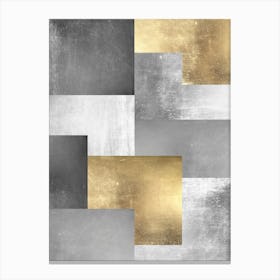 Metal and gold geometry 10 Canvas Print