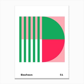 Geometric Bauhaus Poster 51 Canvas Print