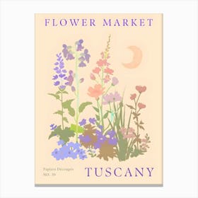 Flower Market Tuscany Canvas Print