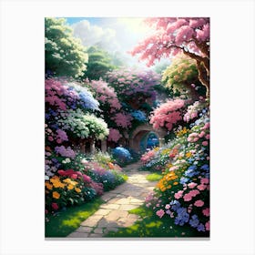 Garden Of Flowers Canvas Print