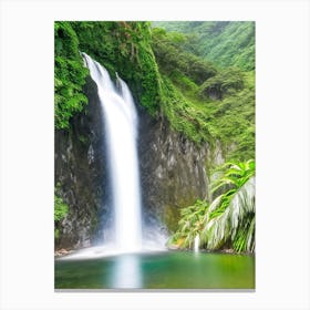 Diamond Falls, Saint Lucia Realistic Photograph Canvas Print