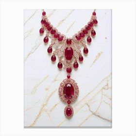 Ruby Necklace Canvas Print