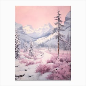Dreamy Winter Painting Rocky Mountain National Park United States 2 Canvas Print