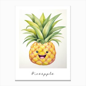 Friendly Kids Pineapple 2 Poster Canvas Print