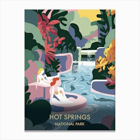 Hot Springs National Park Travel Poster Matisse Style 4 Canvas Print