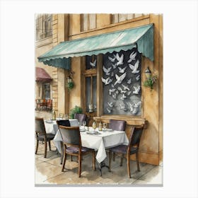 Restaurant In Paris Canvas Print