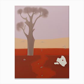 Simpson Desert   Australia, Contemporary Abstract Illustration 4 Canvas Print
