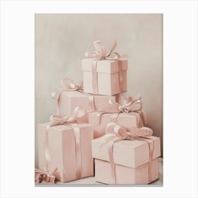 Pink Gift Boxes Canvas Print