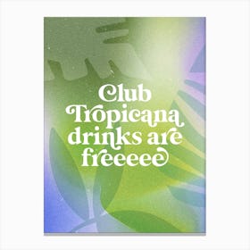 Club Tropicana, Wham Canvas Print