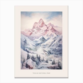 Dreamy Winter National Park Poster  Triglav National Park Slovenia 2 Canvas Print