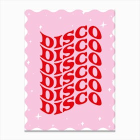 Disco Pink and Red Canvas Print