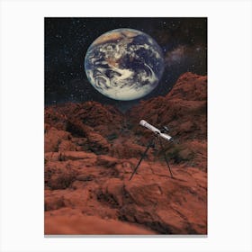 Eath View From Mars Canvas Print