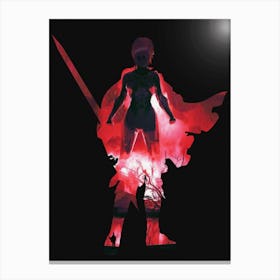 Anime Negative Space ― Battle Of Mikasa Ackerman Canvas Print