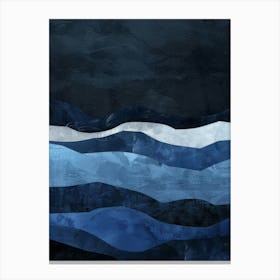 Blue Waves Canvas Art Canvas Print