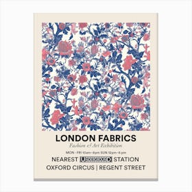 Poster Lavender Loom London Fabrics Floral Pattern 3 Canvas Print