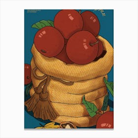 Apples In A Sack Canvas Print