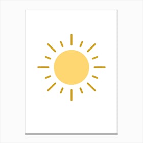 Sun Icon Vector Illustration Canvas Print