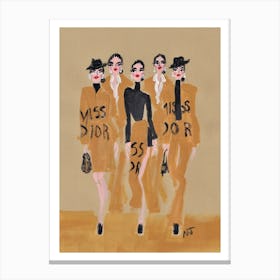 Runway Girls Canvas Print