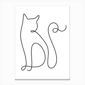 Cat Drawing Line Art Hand Drawing Illustration Leinwandbild