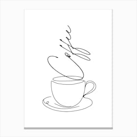 Coffee Mug, CoffeeArt, CoffeeLover, AestheticCoffee, CoffeeTime, MorningCoffee, CoffeeQuotes, CoffeeDecor, CoffeeVibes, CoffeeAddict, CoffeeCulture, CoffeeDesign, MinimalistCoffeeArt Canvas Print