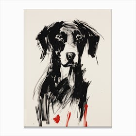Dog In Ink 2 Canvas Print