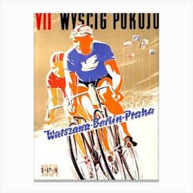 Warsaw, Berlin, Prague, Bicycle Racers Canvas Print