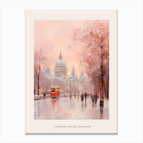 Dreamy Winter Painting Poster London United Kingdom 11 Canvas Print