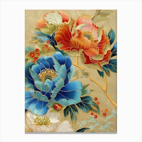 Japanese Flower Painting Canvas Print