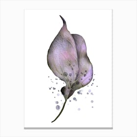 Whisper of Blush - Watercolor Leaf Canvas Print