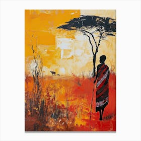 African Savannah, Boho Wall Canvas Print