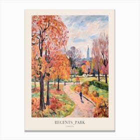 Autumn City Park Painting Regents Park London 1 Poster Canvas Print