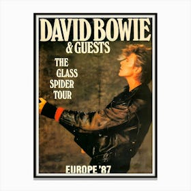 David Bowie & Guests The Glass Spider Tour Europe 87 Music Poster Canvas Print