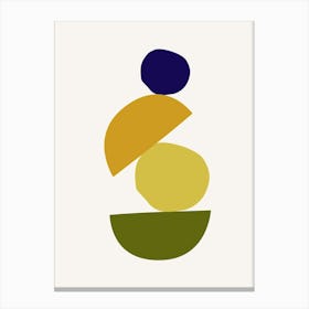 Midcentury Modern Shapes Abstract Poster 6 Canvas Print