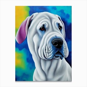 Chinese Shar Pei Fauvist Style dog Canvas Print