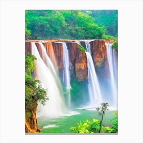Anisakan Falls, Myanmar Majestic, Beautiful & Classic (3) Canvas Print