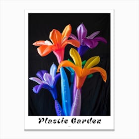 Bright Inflatable Flowers Poster Iris 2 Canvas Print