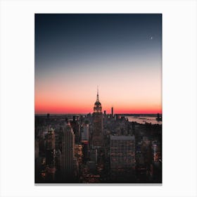 New York Sunset Canvas Print