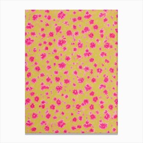 Xanthoceras Sorbifolium Floral Print Retro Pattern 2 Flower Canvas Print